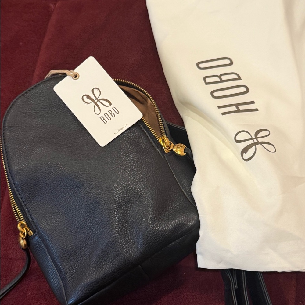 Hobo Black Leather Backpack